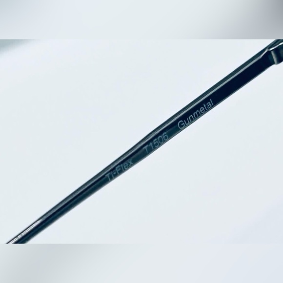 Ti-Flex TU1506 Gunmetal Oval Half-Rim Sunglasses Frames Only - Picture 8 of 8